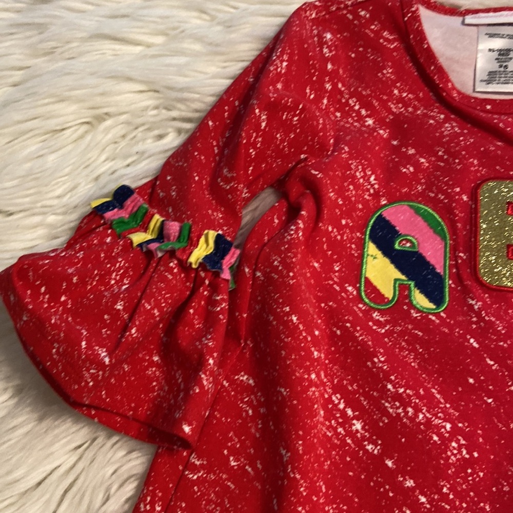 Bonnie Jean Girls Dress size 6 brand new with tag color red - Picture 6 of 9